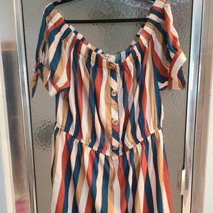 NWT Off the Shoulder Striped Dress size 3X